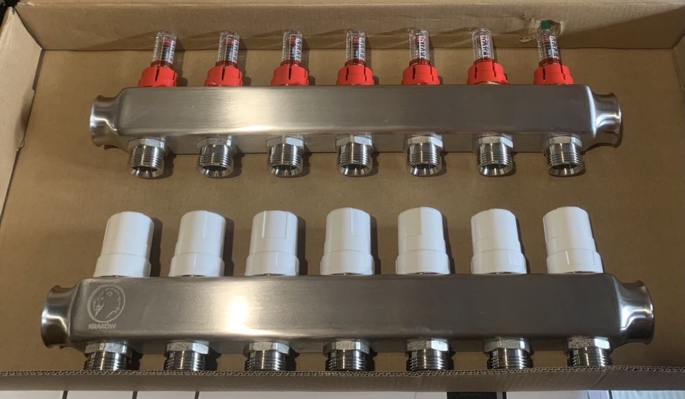 Колектор на 8 вих для теплої підлоги(в наявності 2-12вих)