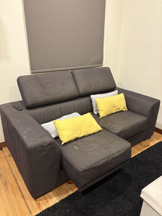 Sofa cinzento reclinavel