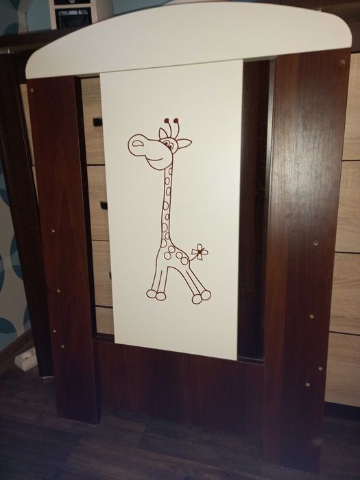 Łóżeczko niemowlęce 120x60 cm, Klupś, Safari Żyrafka