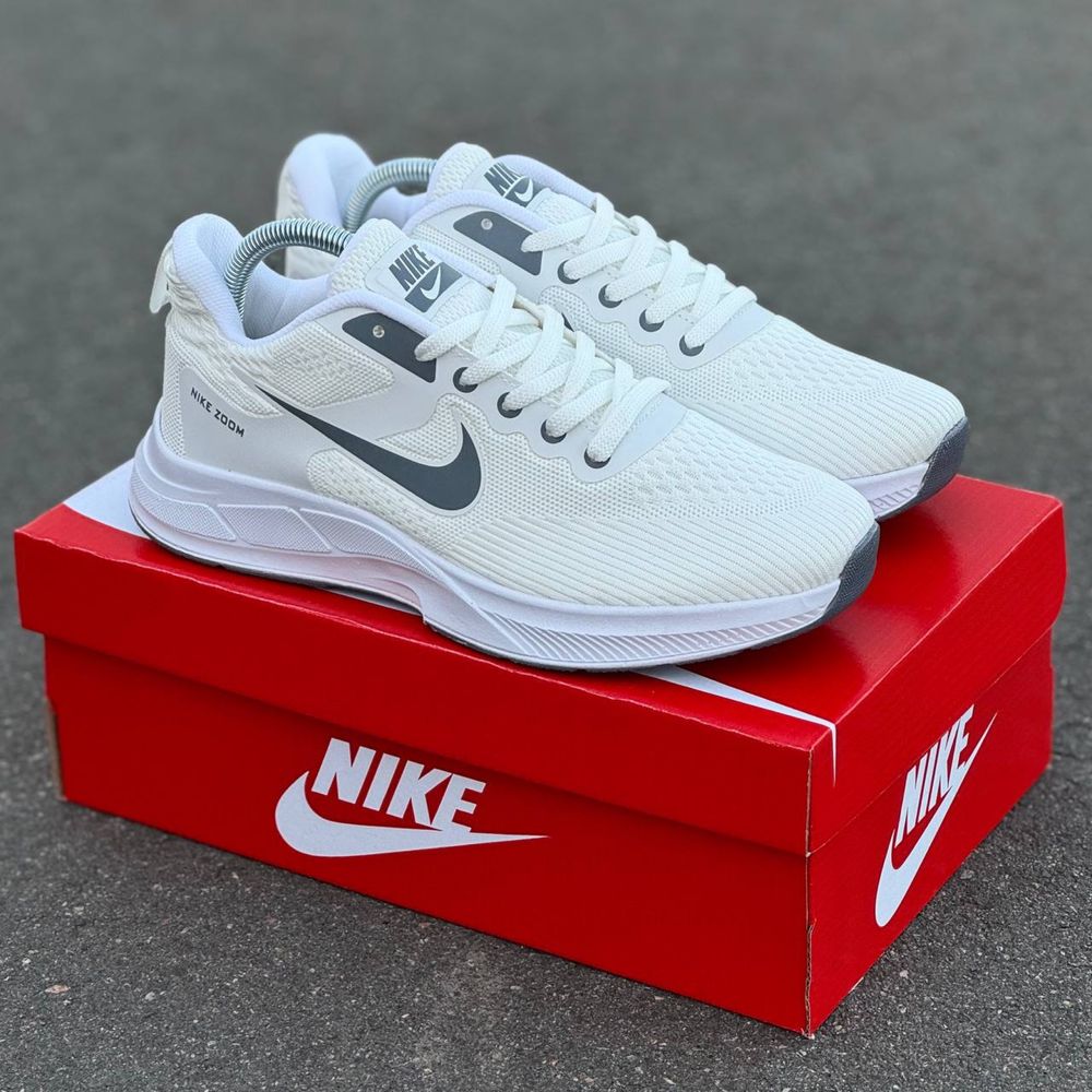 Чоловічі Кросівки Найк білі NIKE white sport 40-44 рм.