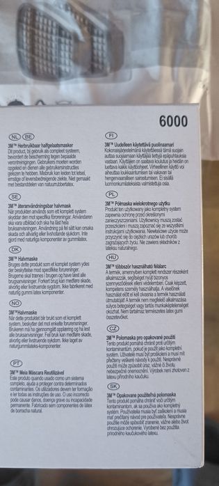 Maska, Półmaska 3M seria 6000 plus komplet pochłaniaczy ABEK1 6059