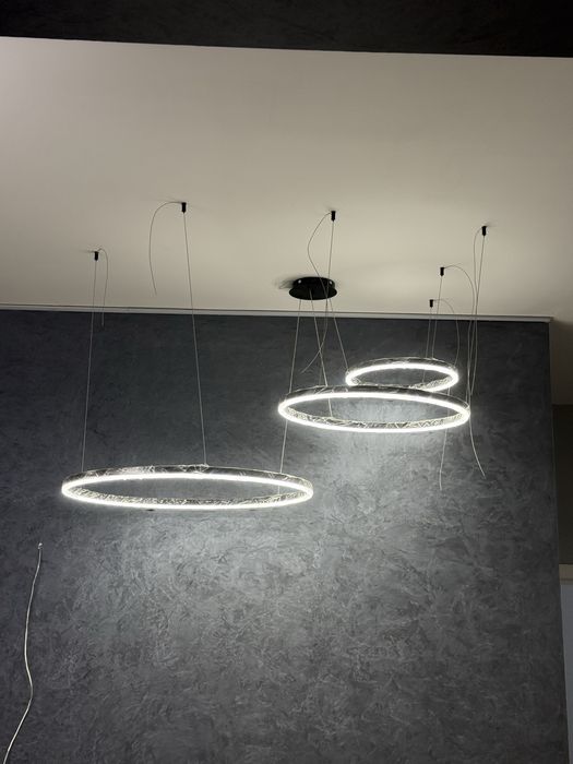 Сучасний круглий світлодіодний світильник, люстра 80, 60 та 40 см