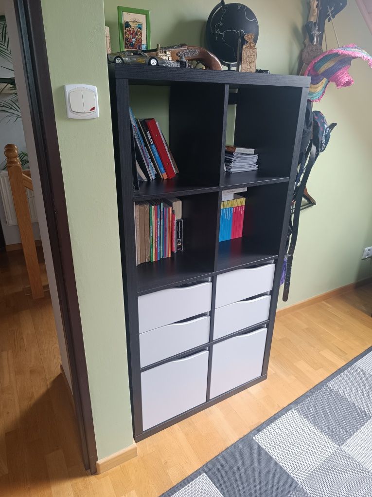 IKEA Regał KALLAX wraz z wkladami