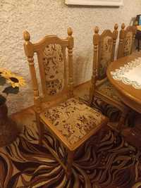 Krzesło 4 sztuki drewniane