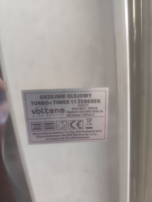 Grzejnik olejowy z termostatem i 11 żeber Max moc 2900W  OKAZJA !!!
