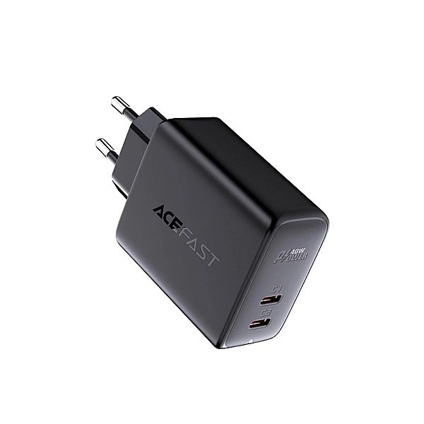 Acefast ładowarka sieciowa 2x USB Typ C 40W, PPS, PD, QC 3.0, AFC, FCP