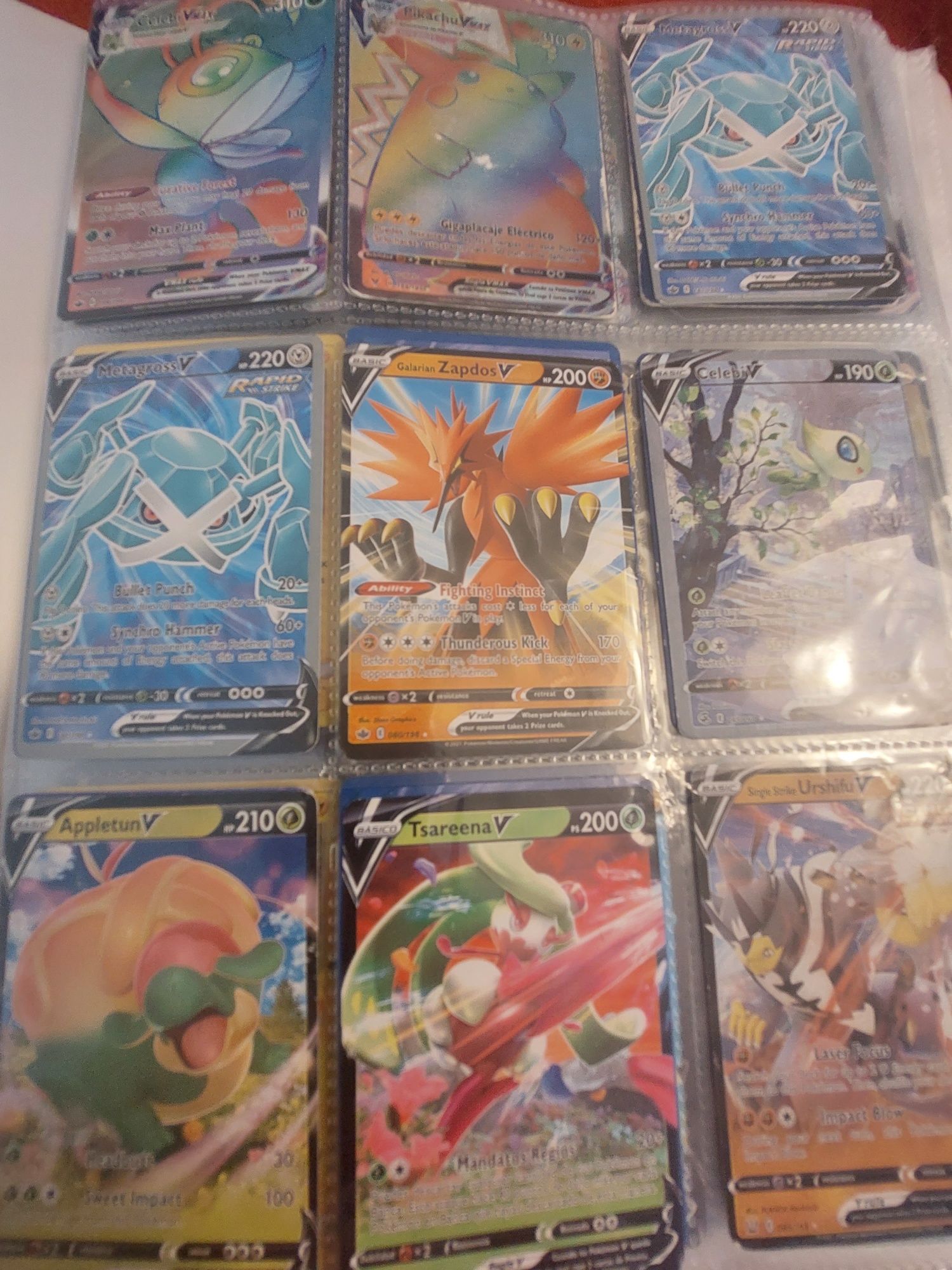 Cartas pokemon com caderneta