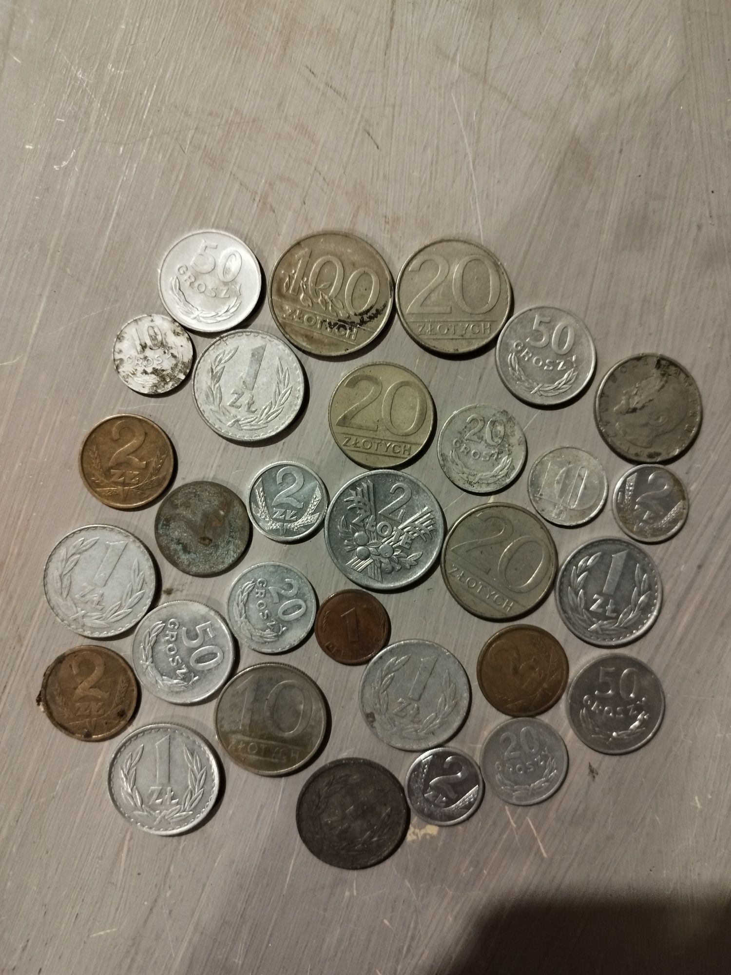 Tanio Stare Polskie monety około 30sztuk