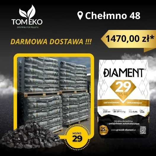 GROSZEK DIAMENT 29 workowany węgiel Transport  ekogroszek groszek
