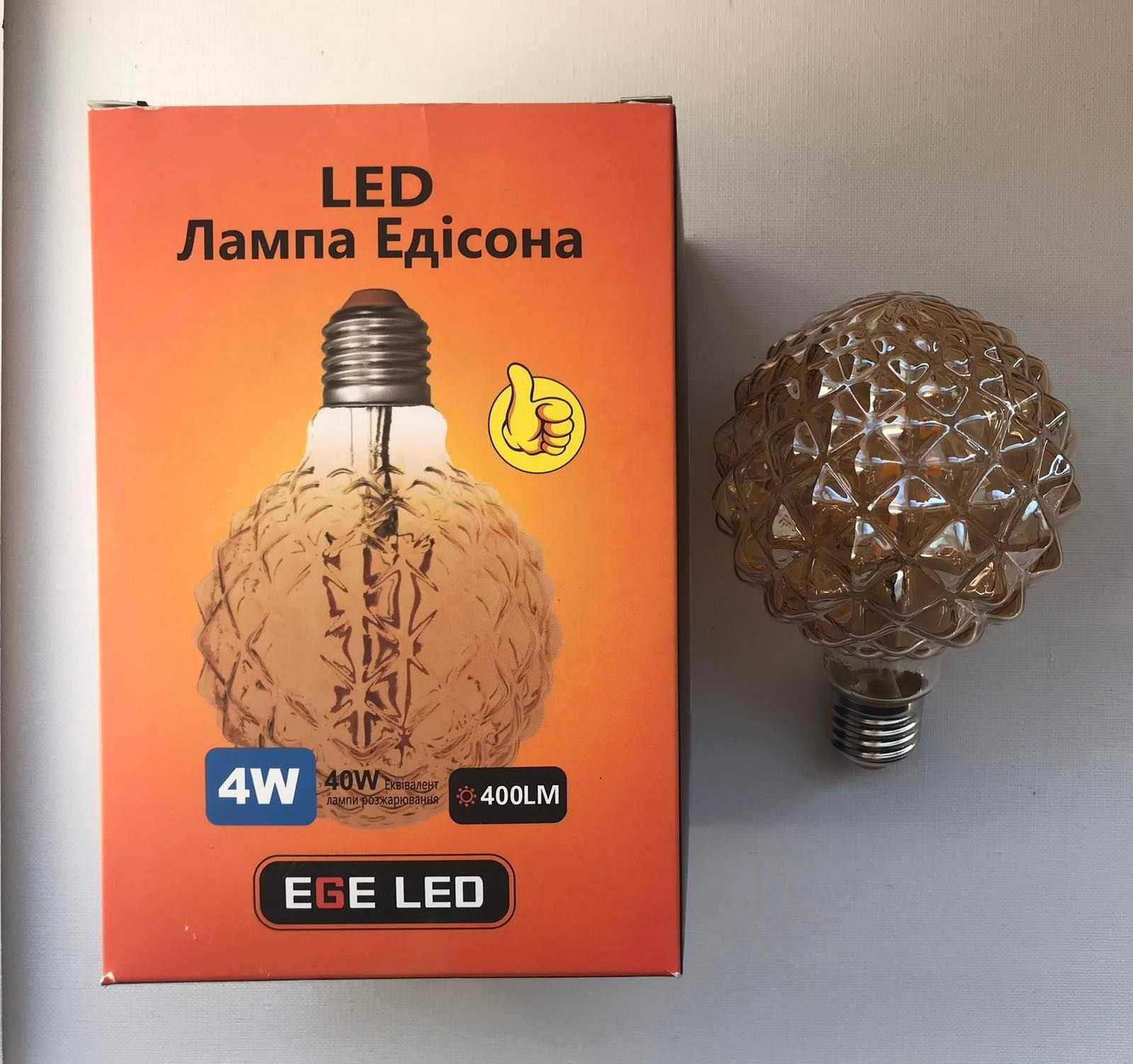 Светодиодные диодные лампочки led лед филамент Filament Эдисона лампы