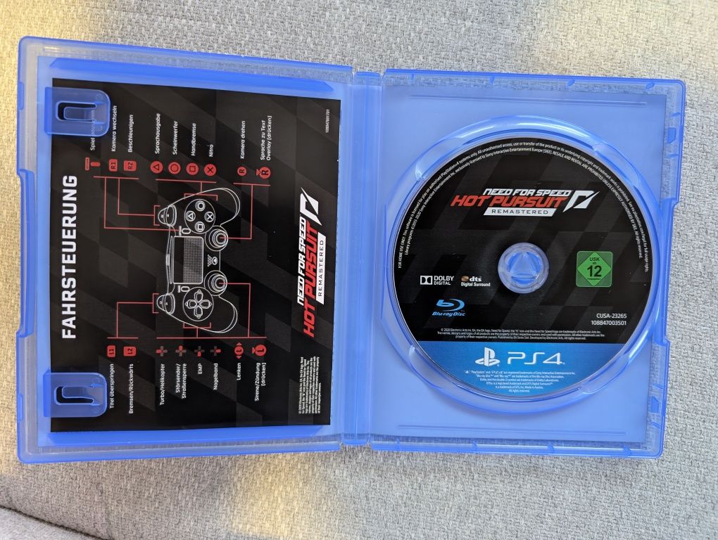 NFS Hot Pursuit Remastered PS4 PL Stan Idealny (Okładka DE)