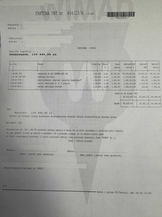 Wyważarka do kół HUNTER Road Force Elite