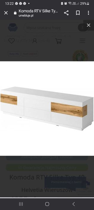 Szafka rtv/komoda biały połysk