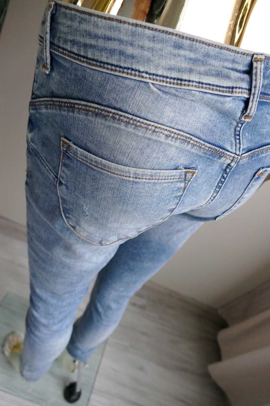 H&M Denim jeggings jeansy elastyczne miękkie push - up M