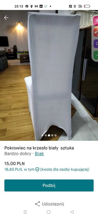 Pokrowiec na krzesło