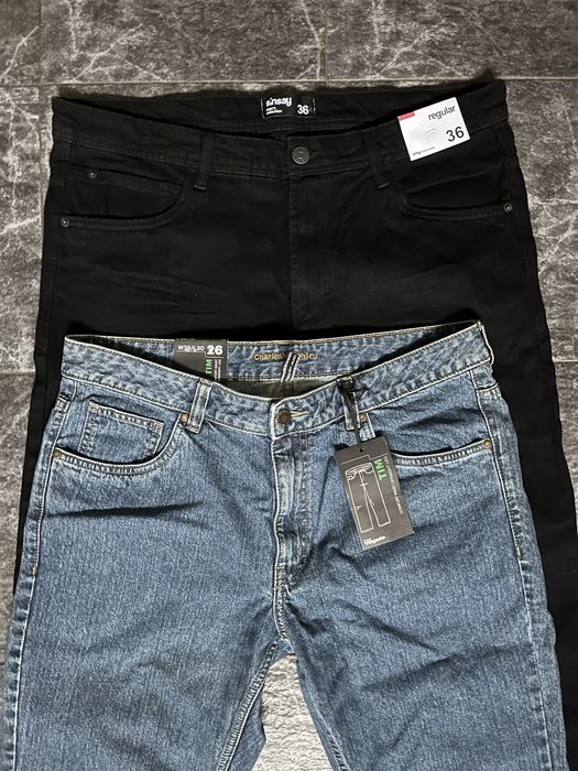 Джинси чорні і сині