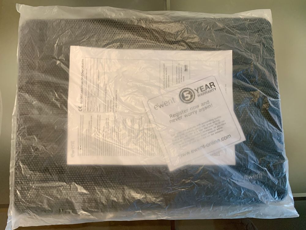 Base Notebook Cooling Pad Ewent até 17” com duas ventoinhas c/o Nova