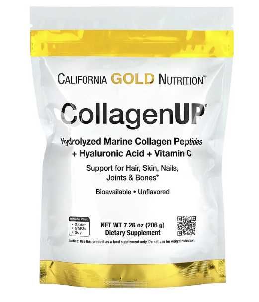 California Gold Nutrition, CollagenUP морской коллаген 206 г