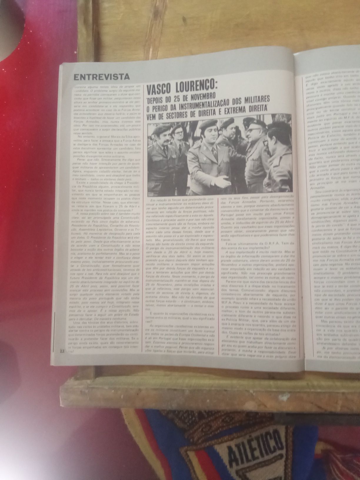 Flama março de 1976. Vasco Lourenço.