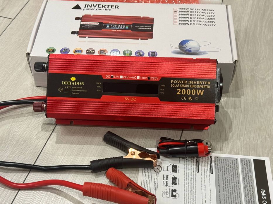 Інвертор 2000W 12V → 220V | Надійна збірка, ідеальний для блекаутів