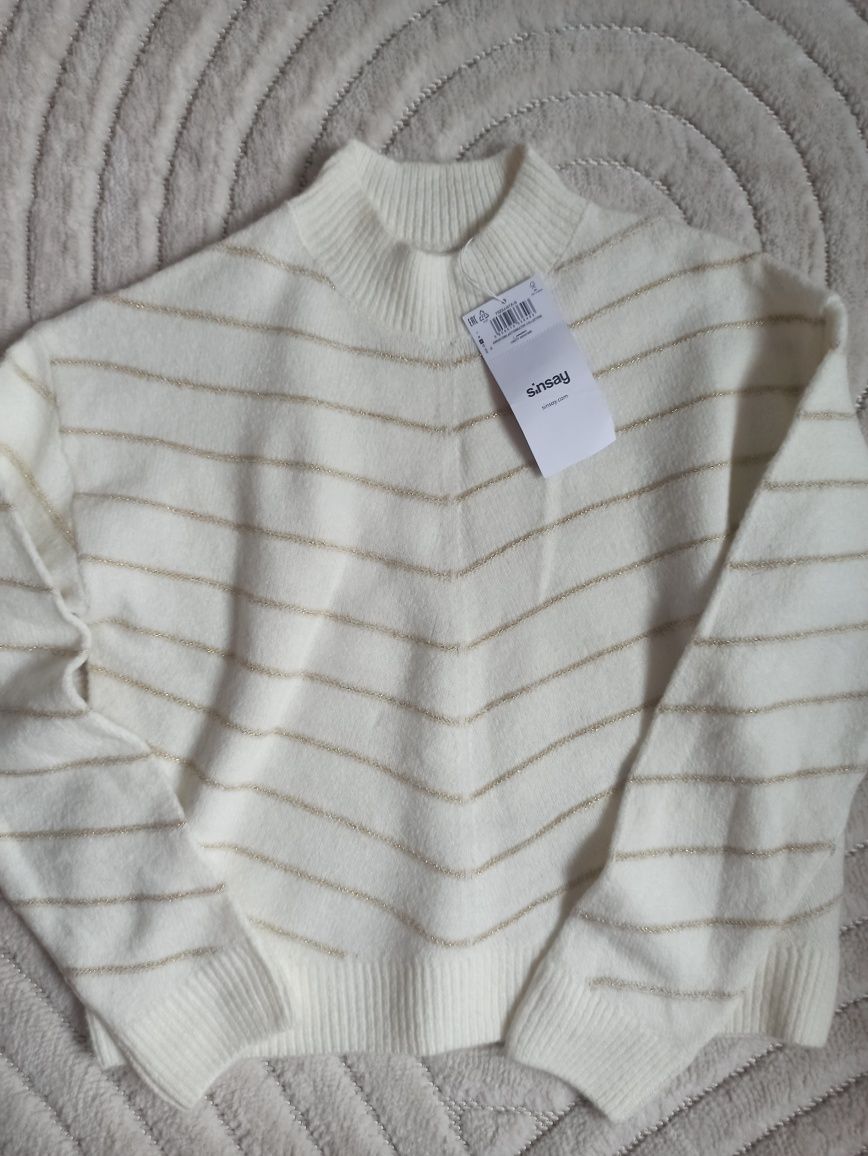 Sweter w paski Nowy z metką r. S