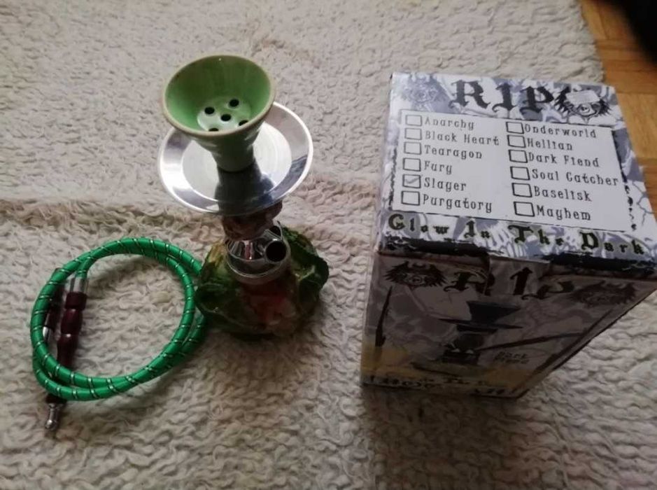 Fajka wodna sheesha skull czacha świecąca Glow In The Dark raz użyta