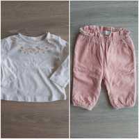 Conjunto calças bombazine + camisola menina 3-6m