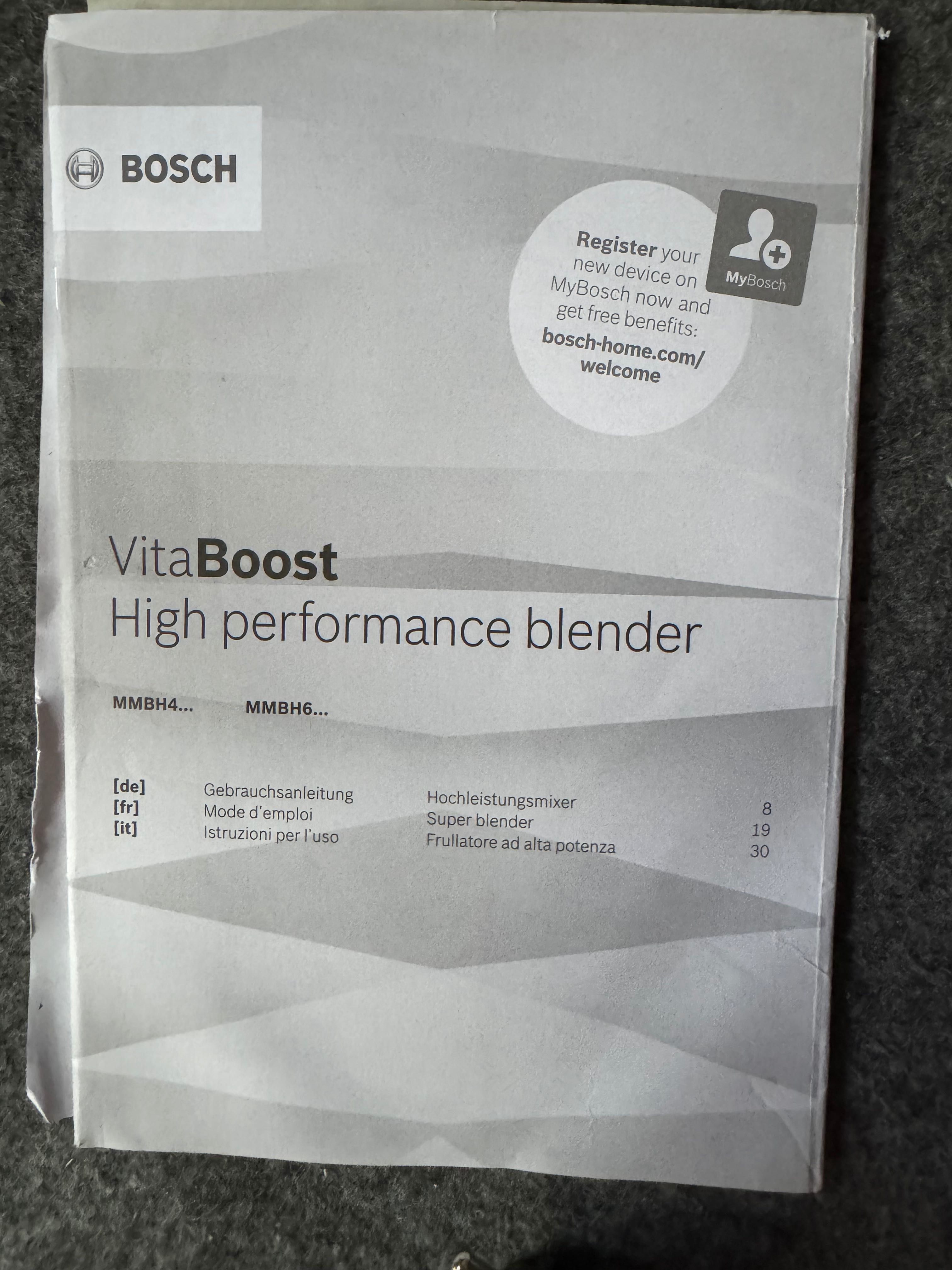 Mikser ręczny Bosch MMBH6P6B,1600W czarny