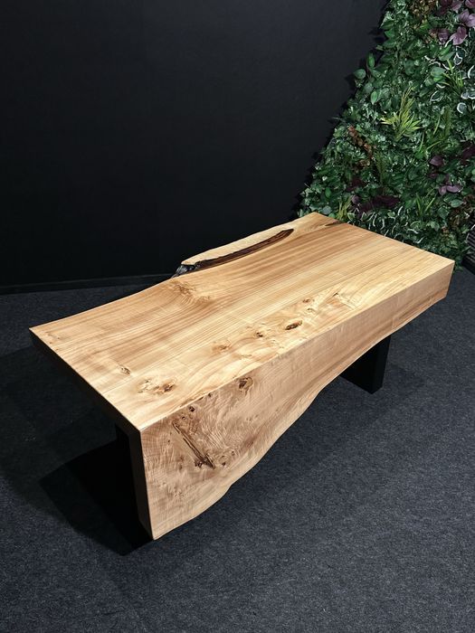 Ława z litego drwna, nowoczesna, loft z załamaniem