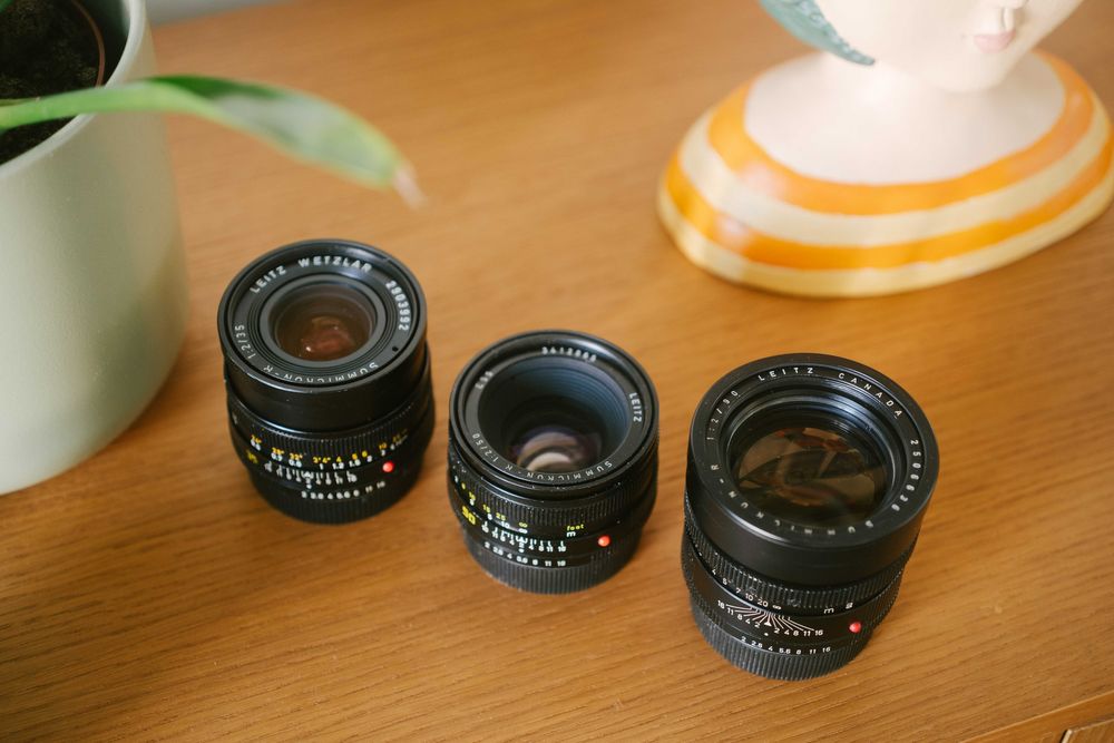 Kit de lentes Leica Summicron R - 35mm 50mm 85mm