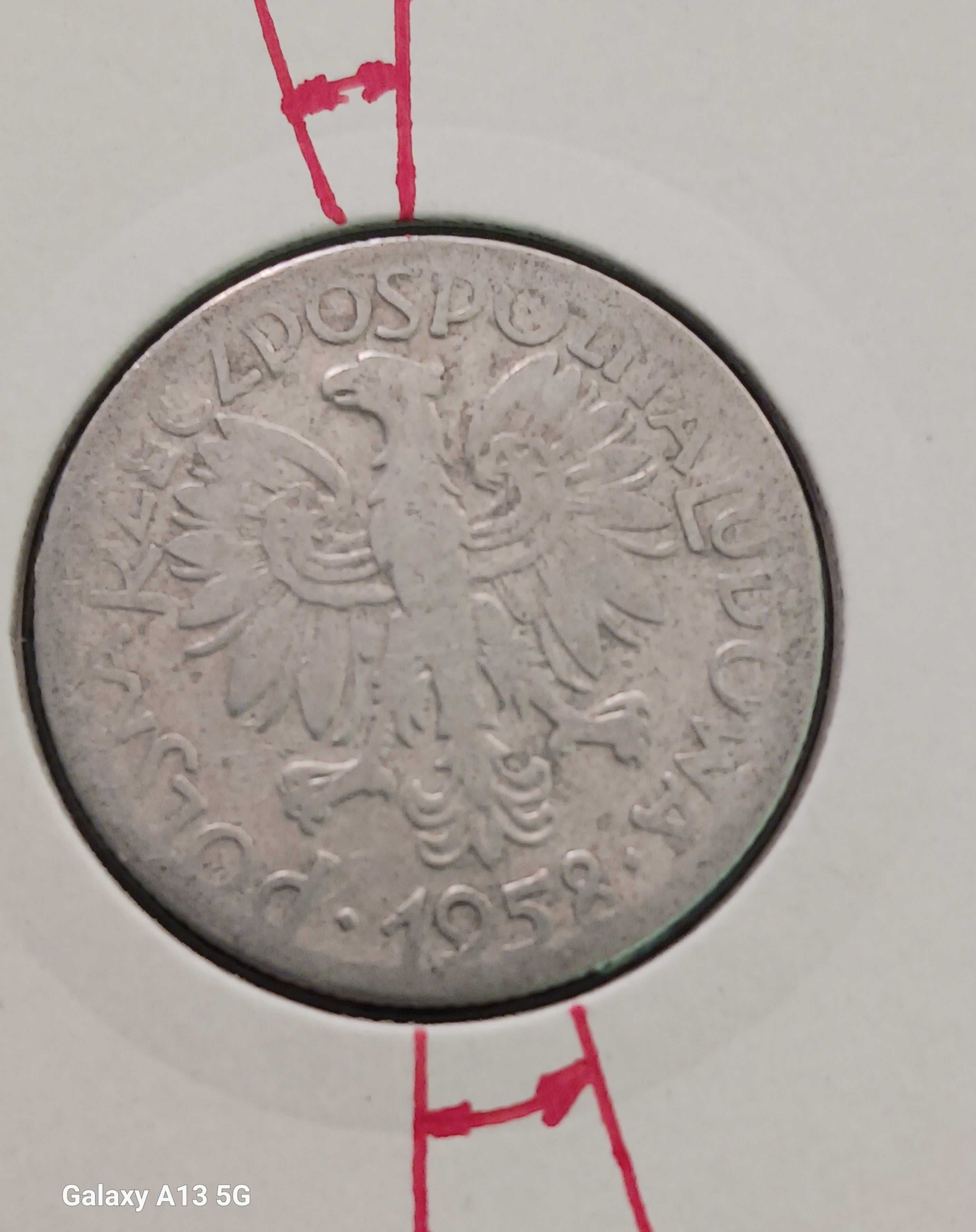 5 zł Rybak 1958 r. - nr. 2 - skrętka - rzadkość