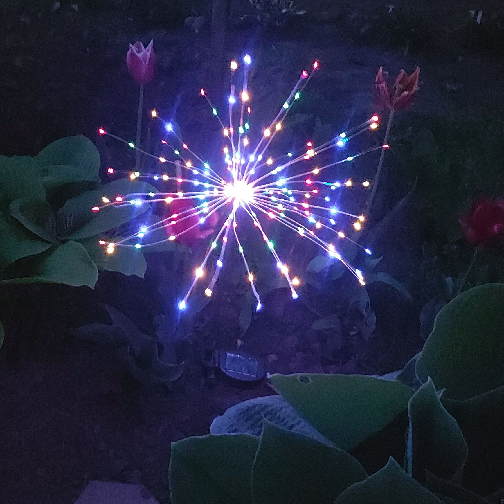Садовый фонарь Феерверк на солнечной батарее 200 огней декор для сада