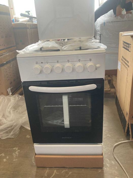 Кухонна Плита газова G4F5600W 50см. біла (GRUNHELM)(газова духовка)