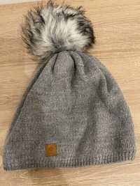 Szara czapka zimowa woolk