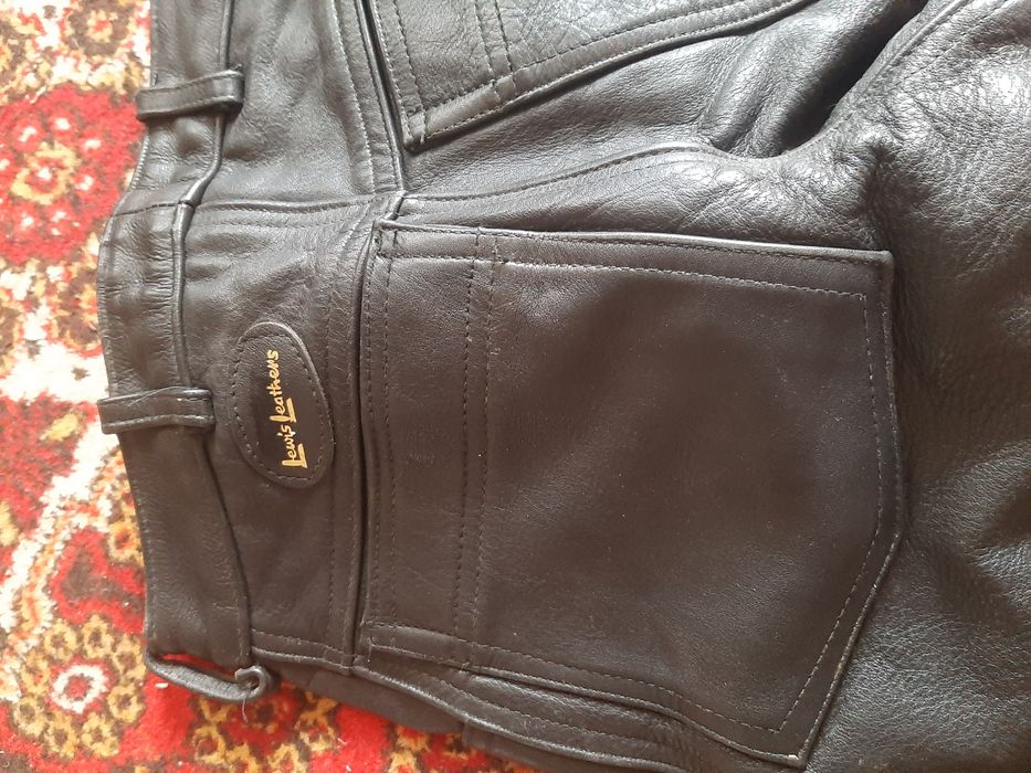 Новые кожаные байкерские штаны