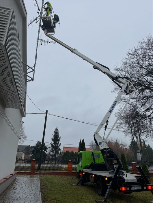 Usługi / wynajem podnośnikiem koszowym, zwyżką 18m