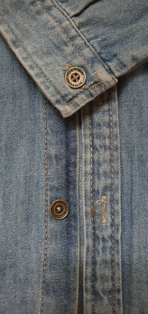 Сорочка джинсовая для хлопчика, р 116-122