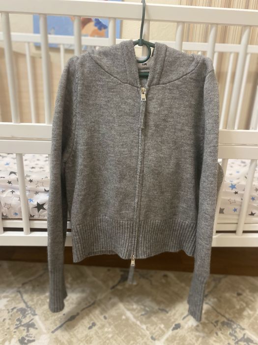 daisy street • в’язана кофта жіноча на блискавці • сірий меланж