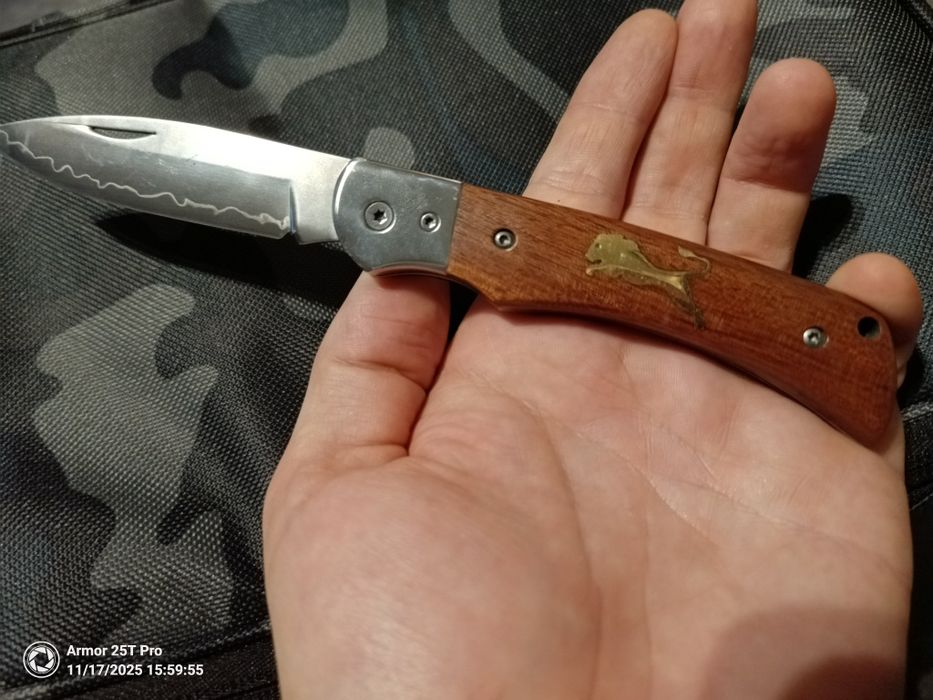 Nóż składany scyzoryk damast kozik kolekcja prezent