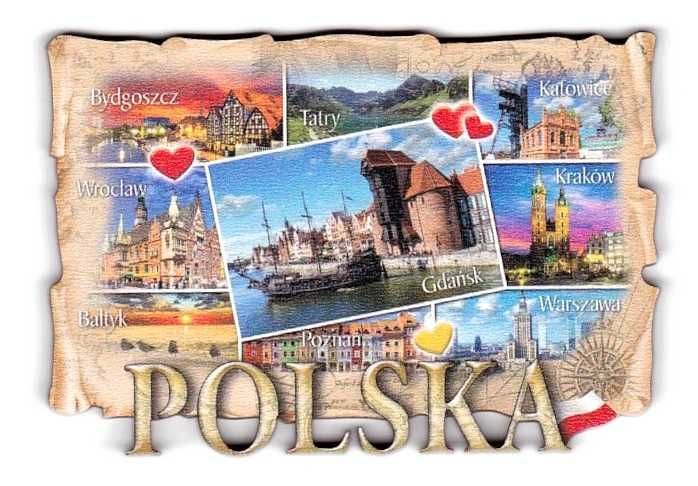 POLSKA MIASTA ATRAKCJE  Magnes na lodówkę D058