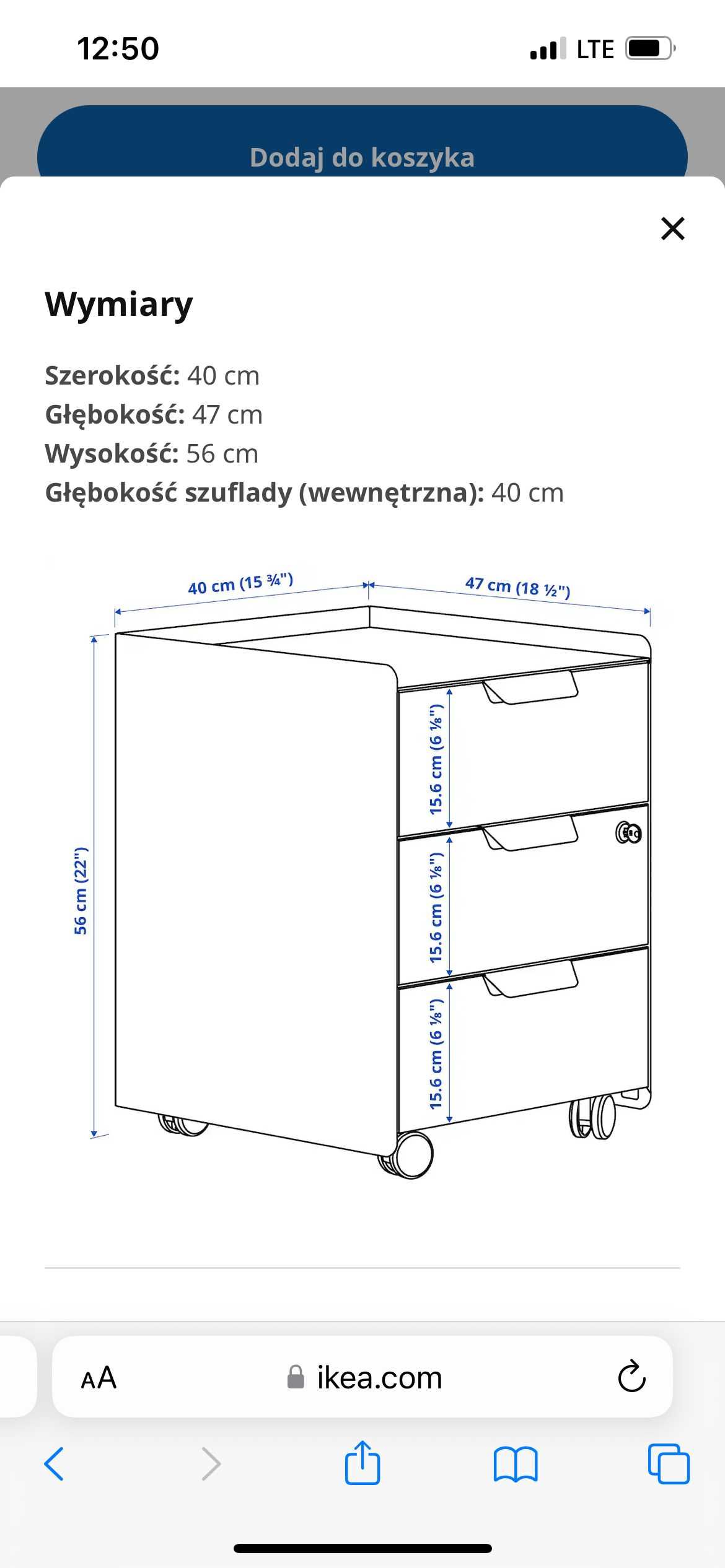 komoda Trotten ikea metalowa szafka komoda