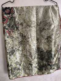 Шелковый платок с переливом orkide шов роуль 90*92 см