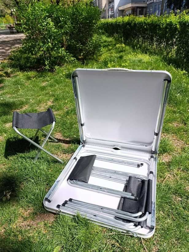 Пікнік столик туристичний стільці кемпінговий для пікніка в валізі