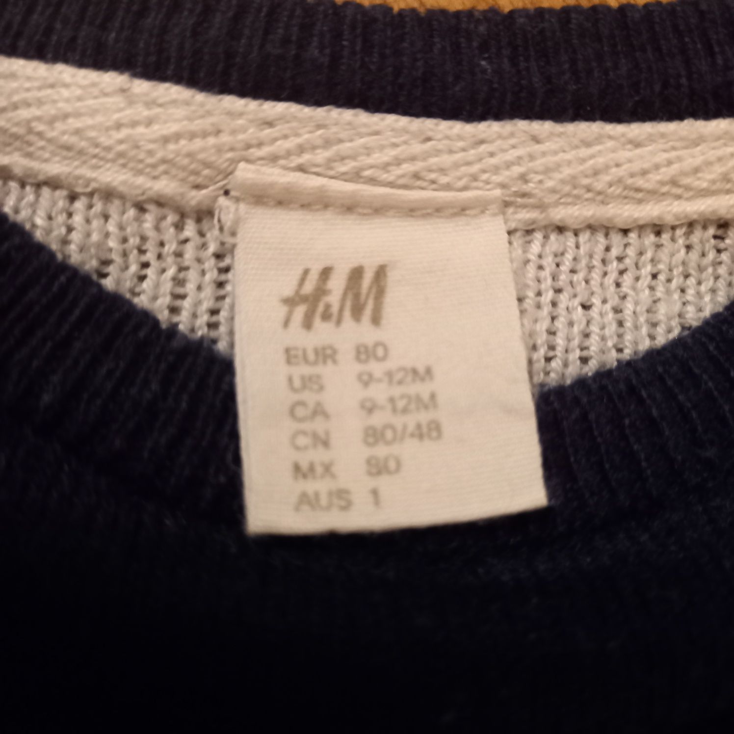 Sweterek świąteczny H&M dla chłopca r.80