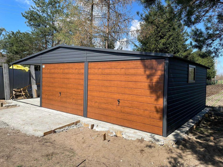 Garaż blaszany, wiata. WZMOCNIONY PROFILAMI. Producent. Cała Polska