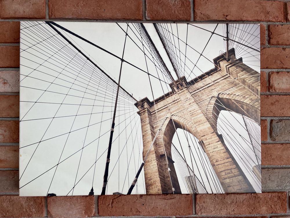 Plakat Most Brooklyn Bridge Obraz foto dekoracja na ścianę 70x50 cm
