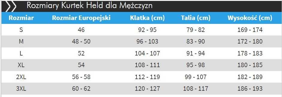 Kurtka motocyklowa Held Cosmo 2 TVR skórzana rozmiar 60