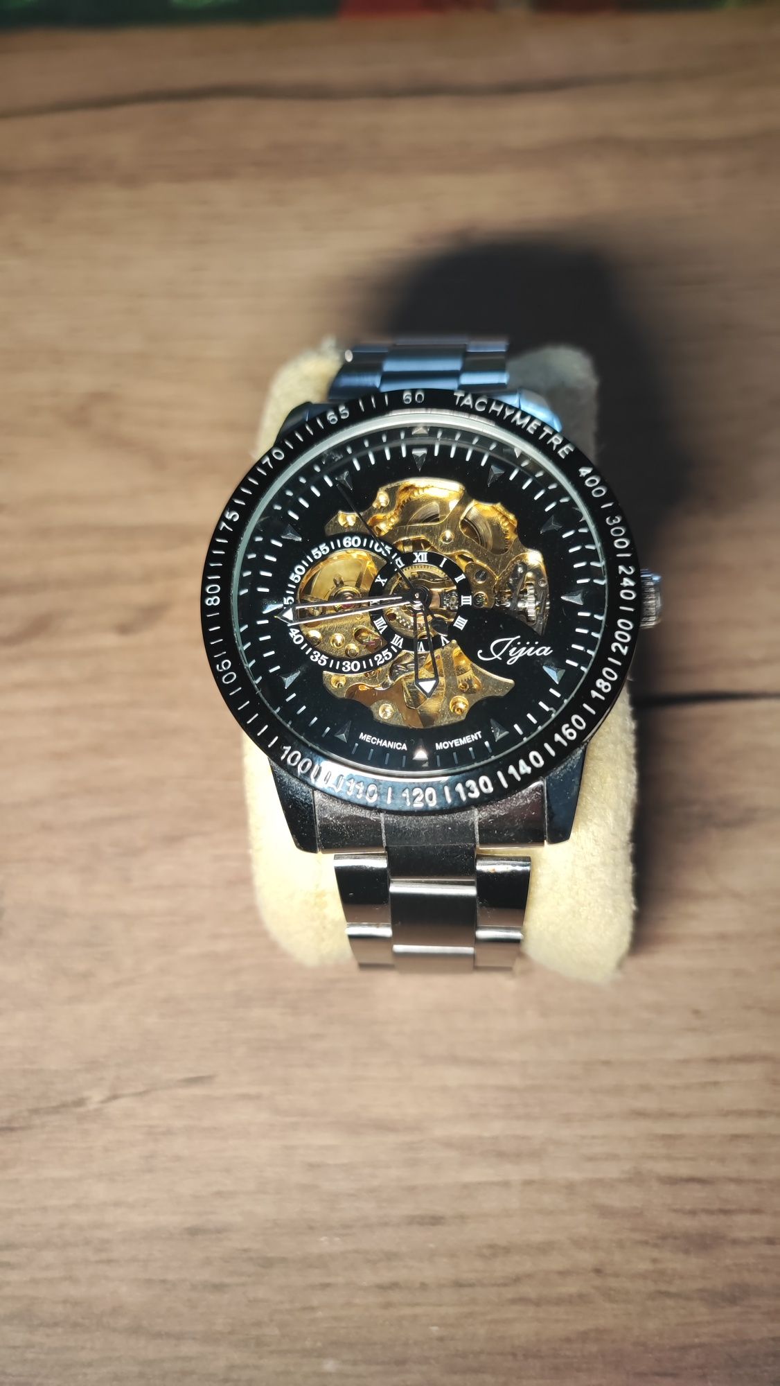 Zegarek mechaniczny serce u8010 luksusowy steampunk
