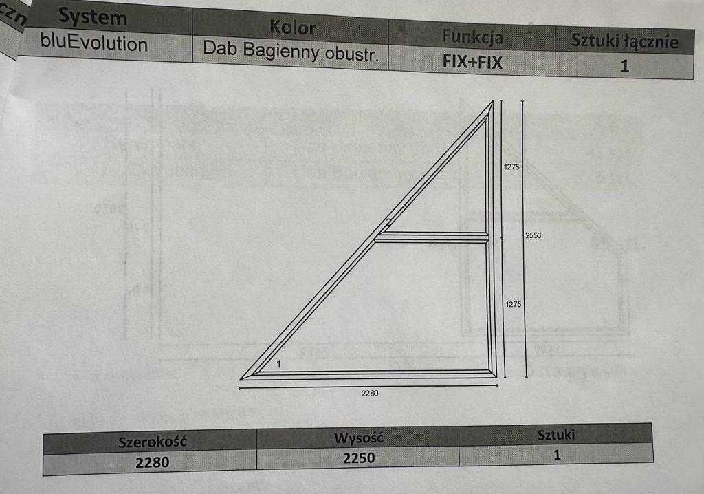 Okna trójkątne / trapez - fix w kolorze i inne!