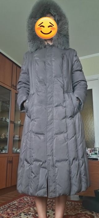 Пуховик сiрий р. XL